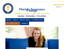 Tablet Screenshot of floridainsurancecollege.com